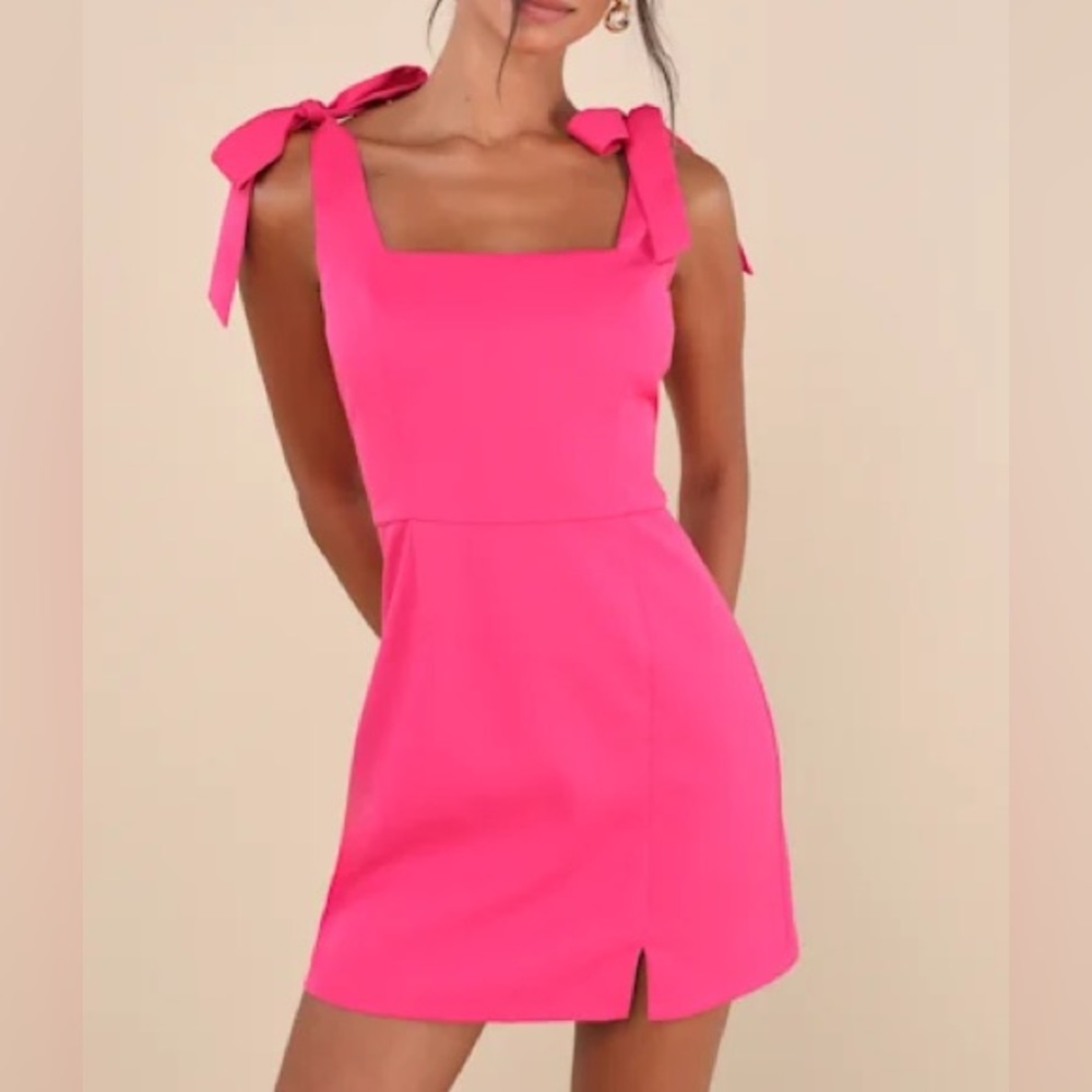 Blue Blush Vibrant Pink Mini Dress